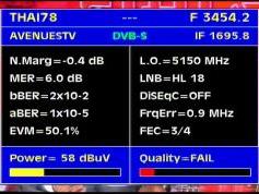 Thaicom 5 at 78.5 e-asian beam-3 454 V Avenues TV-Q data
